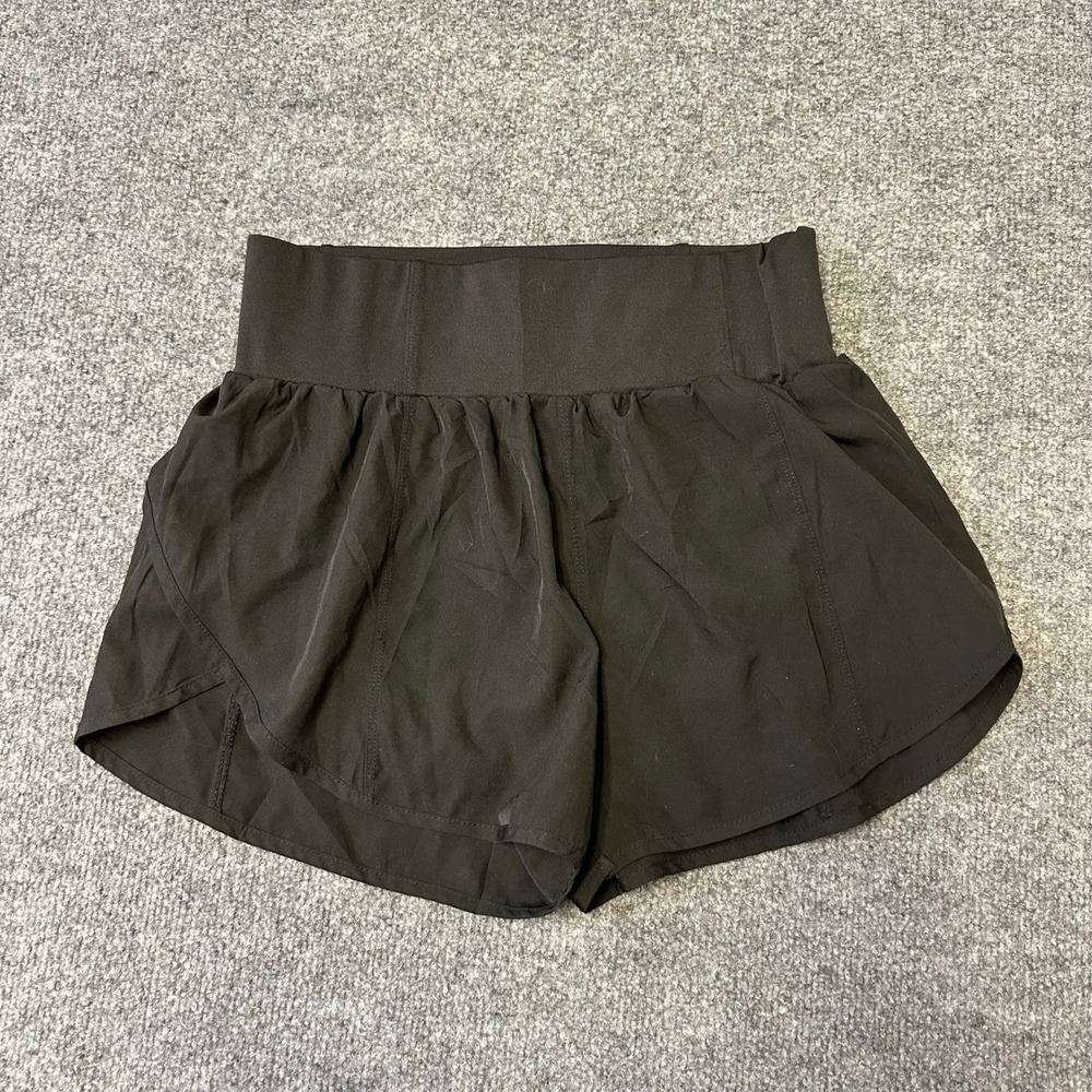 Lululemon Athletic Shorts Womens Size M Black High Rise Speed Up Lined Running